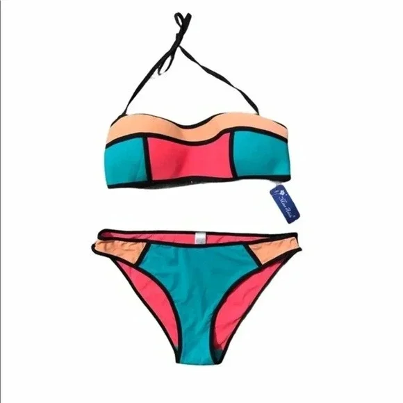 Miss Adola Tricolor Mosaic Swimsuit - Picture 6 of 12